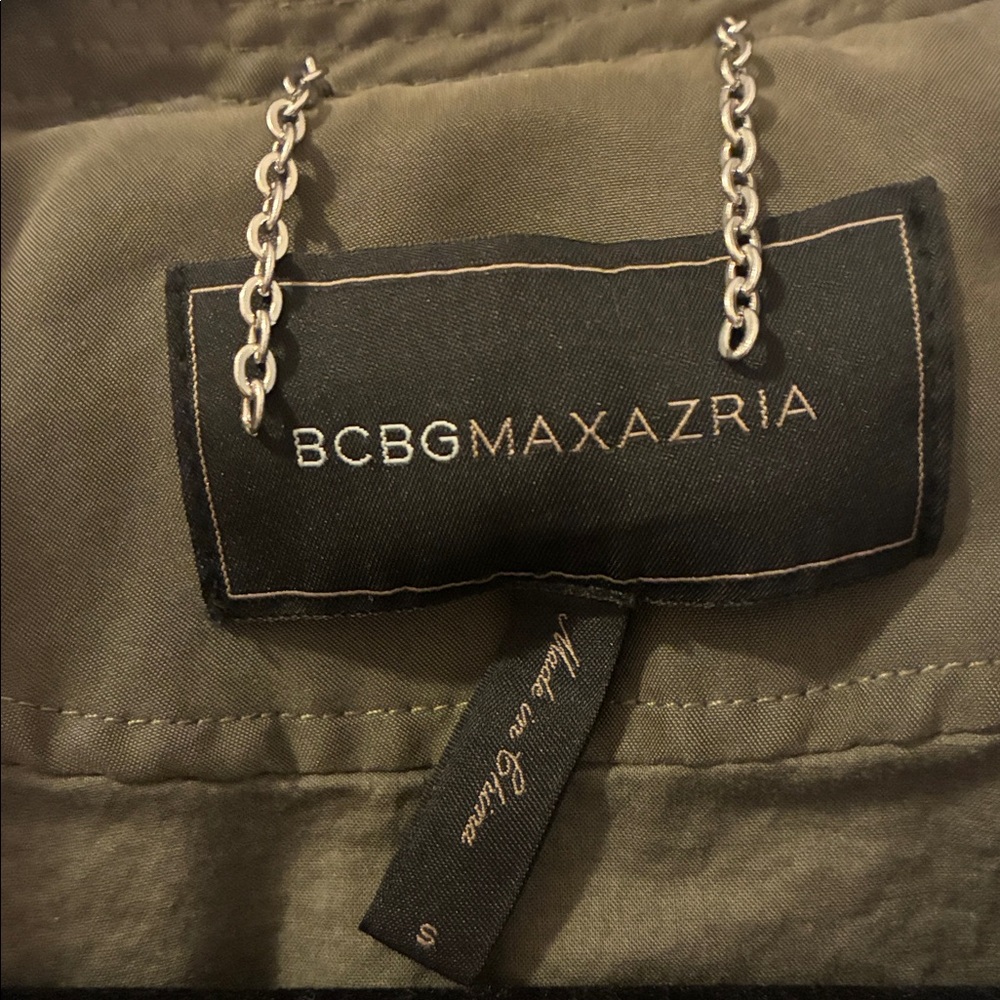 BCBGMaxAzria Size S Paloma Sleeveless Trench Dress - Army Green - Picture 4 of 6